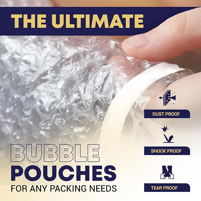350 Pcs Clear Bubble Out Bags, 8x11.5 Bubble Pouches, Self-Sealing Clear Mailer Bags For Shipping, Packing, Storage, Moving, Cushioning Wrap Bags