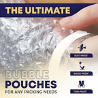 75 Pcs Clear Bubble Out Bags, 15x17.5 Bubble Pouches, Self-Sealing Clear Mailer Bags For Shipping, Packing, Storage, Moving, Cushioning Wrap Bags