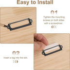 PATIKIL 60x17mm Metal Label Holders, 30 PCS Label Name Card Tag Frames with Screws for Office Library File Cabinets Shelves Wood Drawers Fabric Bins, Black
