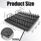 Shimeyao Desktop Tile Display Rack with 20 Card Slots Tile Sample Display Metal Stand Portable Large Capacity Wooden Floor Sample Holder Ceramic Glass Storage Organizer for Vendors Retail Counter Desk
