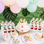 Acrylic Display Risers 2 Sets 3 Tier Cupcake Stand for Dessert Jewelry Pop Figures Shelves Retail Shoe Showcase (White)