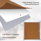 Enclosed Cork Bulletin Board Tamper-Proof Dispaly Case, Aluminium Frame, All-Weather Cork Noticeboard, Outdoor Enclosed Cork Board for School, Office, Restaurant, Hospital (28 X 26 Inches)
