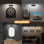 Lightbiz Picture Light 2 Pcs, 15.35inch 5400mAh Rechargeable Picture Lights for Wall Battery Operated Wall Lights with Remote, 3 Colors Paintings Light Dimmable Art Light for Artwork, Gallery (Black)