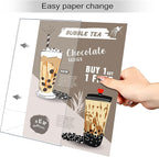 Qilery 4 Pcs 11 x 17 Inch Acrylic Sign Holder Clear Display Stand Frame Table Top Slant Back Plastic Sign Holder Flyer Document for Menu Workers Teachers Office School Desktop
