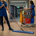 MATTHEW CLEANING 24'' Industrial Strength Cotton Dust Mop Refill Washable Replacement Heads For Residential & Commercial Use Fit Standard Dust Mop Frames, Hardwood, Laminate, Concrete Floors 1 Pack