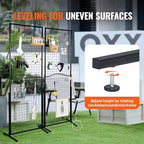 VEVOR 2 x 5.6 in Grid Wall Panels, 2 Packs Wire Gridwall Display Racks Tower with T-Base, Floorstanding Double Side Gridwall Panels, Retail Display with Extra Clips and Hooks for Art Craft Shows