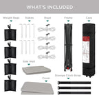 Best Choice Products 10x10ft Easy Pop Up Canopy w/Side Wall, 10 Pockets, Portable Carrying Case, 1-Button Setup, 4 Weight Bags - Light Gray