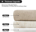 MIULEE Non-See-Through Privacy Linen Curtains 2 Panels, Light Filtering Window Curtains Farnhouse Textured Back Tab Semi Sheer Drapes for Bedroom Living Room, 52 x 90 Inches Long, Taupe