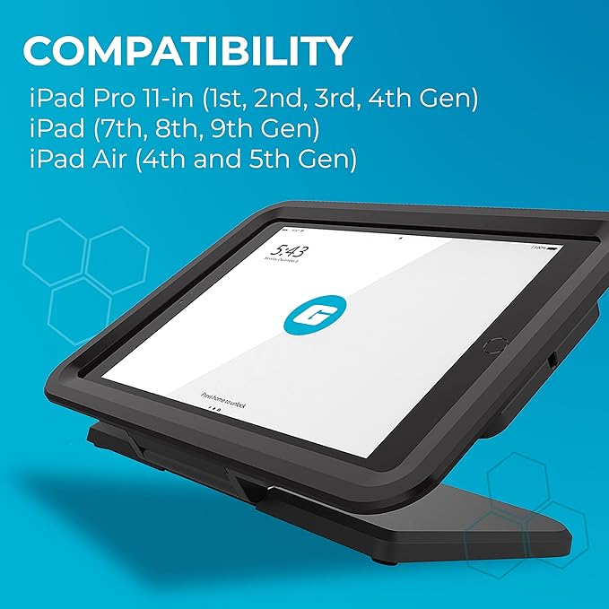 Gumdrop POS Anti-Theft Security Retail Kiosk Stand for iPad with Flip Versatility for Desk or Wall Mount - Office Business & Commercial