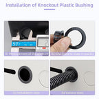 30 pcs Black Snap Bushing 11/16" (19 mm) Mounting Diameter, Plastic Cable Hole Grommets for Wiring, Round Nylon Snap in Locking Electrical Wire Cord Hose Tubing Bushings Grommets Protectors