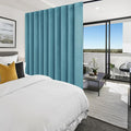 Hiasan Room Divider Curtains Patio Sliding Door Blackout Curtain Privacy Room Thermal Insulated Noise Reduction Panel with Back Tab & Rod Pocket for Bedroom Partition(80 x 84 Inches, Turquoise)
