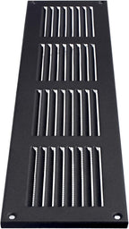 Repa Market Air Vent Cover 16x4 Inch (Outer Dimensions) Anthracite Galvanized Steel Louvered Grill Cover with Mesh Screen/Wall or Ceiling Vent/HVAC Register for Indoor and Outdoor Ventilation