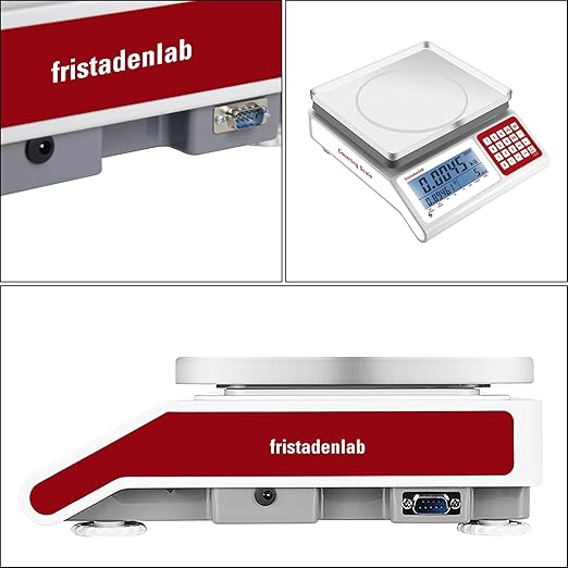 Fristaden Lab Counting Scale for Small Parts | 30 kg x 0.5 g | USA Company | Units: g, lbs, oz, kg | Calibration Certificate