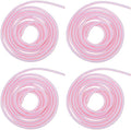 4Pcs Spiral Cable Protector,Chargers Data Cable Protect Sleeve,Headphone Cable Saver for Phone Earphone USB Data Cableor for Prevent Pets from Biting The Cable Sleeves Cord Management (Laser Pink)