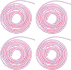 4Pcs Spiral Cable Protector,Chargers Data Cable Protect Sleeve,Headphone Cable Saver for Phone Earphone USB Data Cableor for Prevent Pets from Biting The Cable Sleeves Cord Management (Laser Pink)