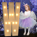 Marquee Letters 4 Feet Tall, 4FT Large Light up Letters W, Big Sign W with Warm White Light for Birthday Wedding Proposal Engagement Graduation Party Backdrop Decorations