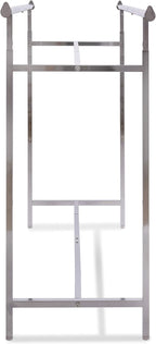 Econoco - Adjustable Double Bar Rectangular Hangrail Rack in Chrome
