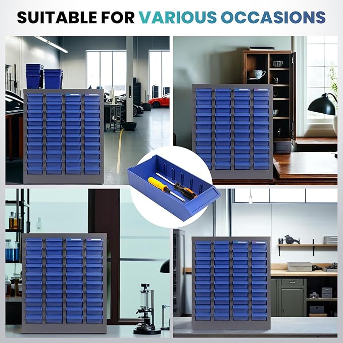 40 Drawers Parts Cabinet for Nuts, Bolts, Screws, Nut and Bolt Organizer with ABS Material Drawer, Bolt Bin Tool Storage Cabinet in Workshop, Garage, Office (40 Drawers)