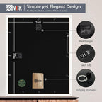 VCK 16x20 Picture Frame White Set of 2, Textures Exclusive Wooden Poster Frames with HD glass, Modern Look, Display photo 11x14 with Mat or 16x20 Without Mat