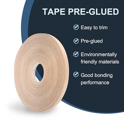 PATIKIL Red Oak Edge Banding, 3/4 Inch x 250 ft Wood Veneer Tape Pre-glued Flexible Plywood Edge Banding with Hot Melt Adhesive for Furniture Restoration