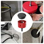 8Pcs 2-3/8" (60 mm) Black Desk Grommet, Plastic Grommet with Hole Saw, Desk Wire Grommet with Hook and Loop Tape