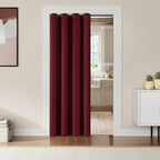 ChrisDowa Grommet Blackout Curtains for Bedroom - Thermal Insulated Room Darkening Curtains for Living Room (1 Panel Set, Burgundy Red,52W x 95L)