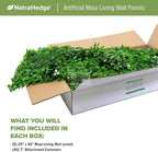 NatraHedge Artificial Maui Living Wall Vertical Garden for Outdoor Hedge Installments or Indoor Decor (5 Pack) 28 SQF