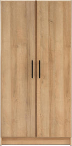 Prepac Elite Tall Garage Storage Cabinet & Pantry Storage Cupboard, 2-Door Freestanding Bathroom or Pantry Cabinet with Adjustable Shelves, 16" D x 32" W x 65" H, Oak