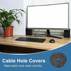 uxcell 4Pcs Cable Cord Grommet, 1-1/4"(32mm) Rubber Desk Grommets Wire Pass Through Hole Cover with Marked Cable Ties for Home Office Cable Wire Protection, Black