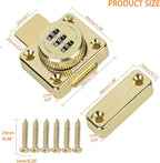 Alise Password Gate Latch Slide Bolt Latches Lock,Safety Double Sided Gate Hardware Locks,MSS002-G Gold Finish