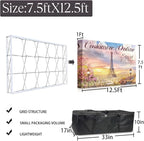 Customize Trade Show Fabric Pop Up Display Tension Fabric Banner Portable Aluminum Display Store Sign Holders Booth Holder Print and Frame Set 12.5×7.5 FT