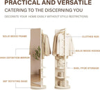 Full Length Mirror Coat Rack Solid Wood Floor Mirror 66"x12" Full Length Mirror with Stand Long Mirrors for Bedroom,Living Room
