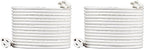 Amazon Basics Extension Cord, 13 Amps, 125V, 25 Foot, White - Pack of 2