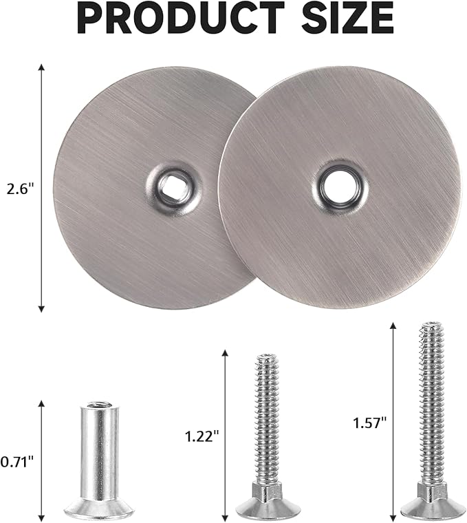 Door Hole Cover Plate, Door Knob Cover Door Knob Plate 2-5/8" Diameter Bronze Door Knob Covers Door Hole Filler Plate for Home Security