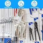 100 Pack Peg Board Hooks Silver 6 Inch Iron Pegboard Organizer Hook, Metal Peg Shelf Hooks for Pegboard 1/8 and 1/4 for Garage, Office,Kitchen, Store