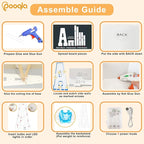 Pooqla 4 FT Light Up Marquee Numbers, Giant Mosaic Number Cool White and Warm White LED, Large Lighted Marquee Numbers for Balloons 7th 17th 70th Birthday Party Decoration, LED 7