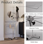 Chrome Rotating Display 6-Tier Retail Rack Heavy-Duty Spinning Retail Display Stand For Malls Showroom Store