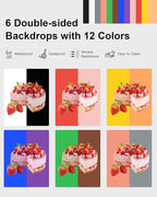 PULUZ Light Box Photography, 20x20 inch Large Photo Light Box with 200 LED Beads, CRI >95, Professional Portable Photo Booth Shooting Tent Kit with 12 Color Backdrops for Product Photography
