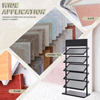 5-tier Floor Tile Display Stand, Retail Display Rack for Tile, Building Material Swatch Sample Storage Holder for Exhibition Hall Trade Show Vendor Events(Black, Height-59in)