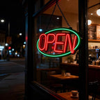 32'' X 15'' ASBAVA Super Bright LED Open Sign Remote Controlled — Dynamic Light Modes Neon Large Open Sign for business - Get Your Business Seen Day or Night (RED and GREEN)
