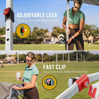 CROWN SHADES 10x10 Pop Up Canopy, Patented Center Lock One Push Tent Canopy, Newly Designed Storage Bag, 8 Stakes, 4 Ropes, Beige