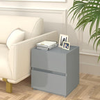 furtble Stackable 2-Drawer Dresser, Multi-Purpose Storage Closet Cube for Bedroom, Storage Cabinet for Entryway, Nightstand Sofa Beside Table Drawer Chest, 15.8 in, Gray