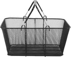 12PCS Iron Shopping Basket with Handles, 5 Gallon Retail Shop Baskets Stackable Grocery Store Basket, Hand Shopping Baskets for Retail Stores Supermarkets, Grocery Store