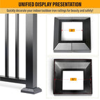 3.0"x3.0"（Actual: 3.0"x3.0"） Deck Post Base Cover Decorative Post Base Trim Skirt Black Aluminum 2Pack