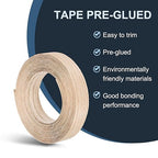 PATIKIL Red Oak Edge Banding, 1 Inch x 25 ft Wood Veneer Tape Pre-glued Flexible Plywood Edge Banding with Hot Melt Adhesive for Furniture Restoration