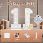 Bugame 3FT Marquee Numbers, Large Light Up Numbers for 90th Birthday Decorations Warm Light for Anniversary Party Decor, Number 9