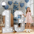 Marquee Numbers 3 Feet Tall Big Light Up Numbers 13th Happy Birthday Decorations Girl Boy White Anniversary Party Decor Large Cardboard Prop Backdrop Sign 13