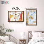 VCK 20x30 Poster Frame 5 Pack, Brown Wood Picture Frame with Exclusive Wood Grain, Wall Hanging