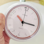 OSTAR Waterproof Bathroom Shower Clock, Analog Quartz Clock Hanging Stand Dual Purpose, One AA Battery Operated 4.72 inch Round Size