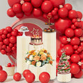 magalo Cylinder Stands for Party 5PCS Foldable Cardboard Columns Round Display Pedestal Stand Cylinder Tables for Wedding Birthday Baby Shower Dessert Cake Decoration-Cream White